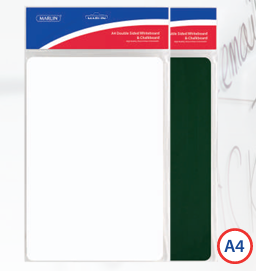 MARLIN A4 DOUBLE SIDED CHALKBOARD ,WHITE BOARD